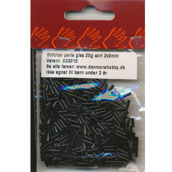 Danmore - Glasstift 2 x 9 Mm. - Sort