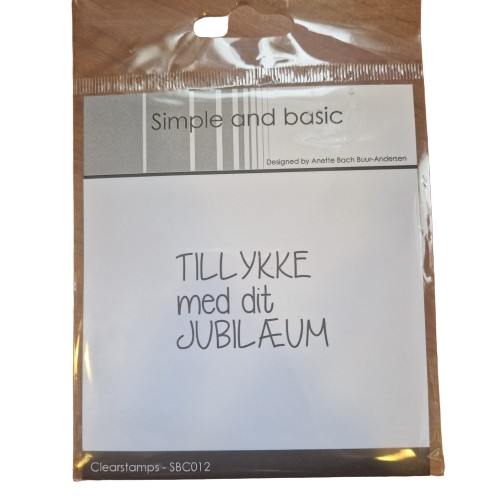 Simple and Basic - Stempel Tillykke Jubilæum - SBC012