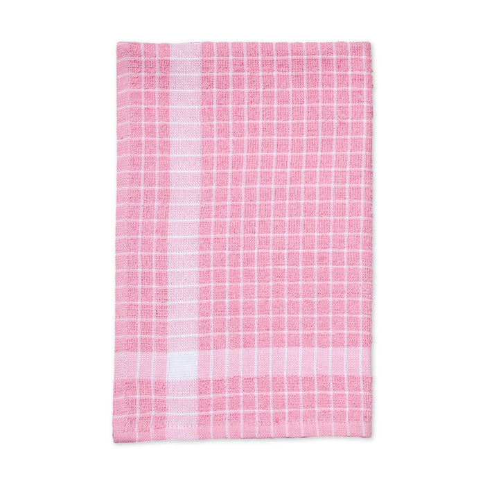 Engholm - Frotte Viskestykke - Pink/Hvid