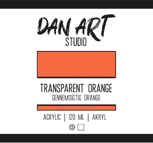 Dan Art - Akrylmaling 120 Ml. - Transparent Orange