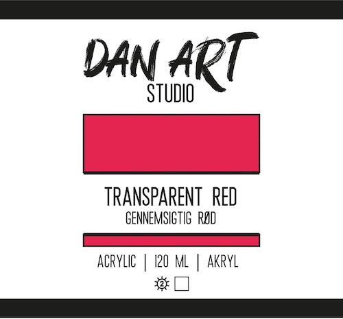 Dan Art - Akrylmaling 120 Ml. - Transparent Red
