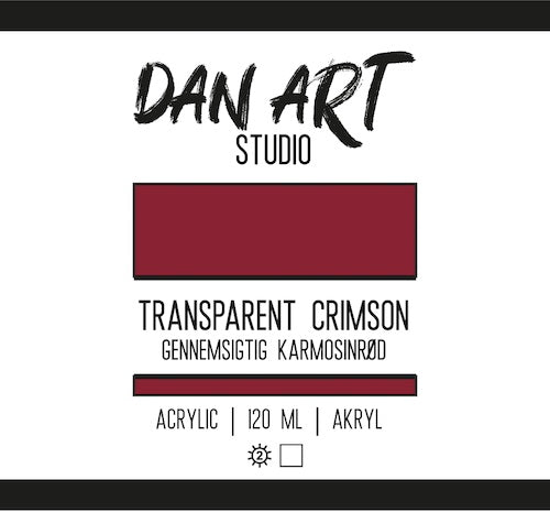 Dan Art - Akrylmaling 120 Ml. - Transparent Crimson
