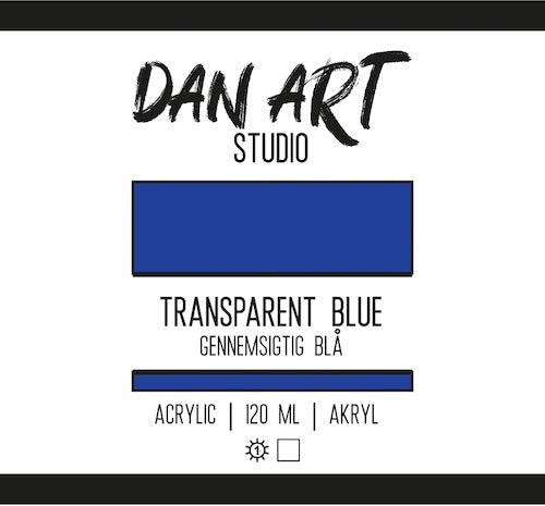 Dan Art - Akrylmaling 120 Ml. - Transparent Blue
