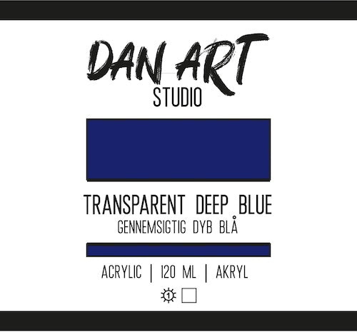 Dan Art - Akrylmaling 120 Ml. - Transparent Deep Blue
