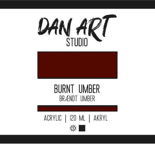 Dan Art - Akrylmaling 120 Ml. - Burnt Umber