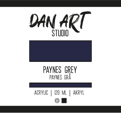 Dan Art - Akrylmaling 120 Ml. - Paynes Grey