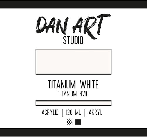 Dan Art - Akrylmaling 120 Ml. - Titanium White