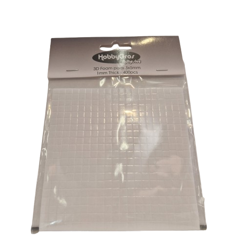 Hobbygros - 3D Foam Pads 1 Mm. - 5 x 5 Mm.
