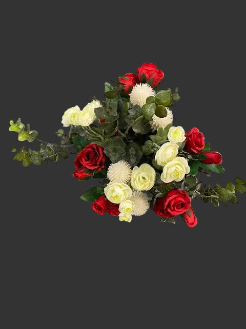 Buket med røde roser