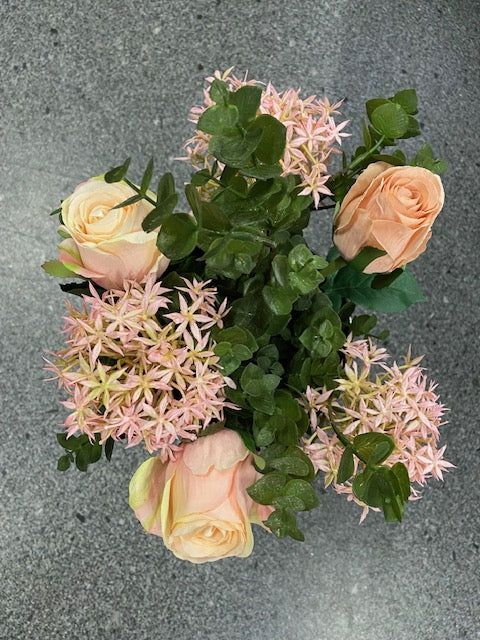 Buket med rosa rose Højde Ca. 45 cm