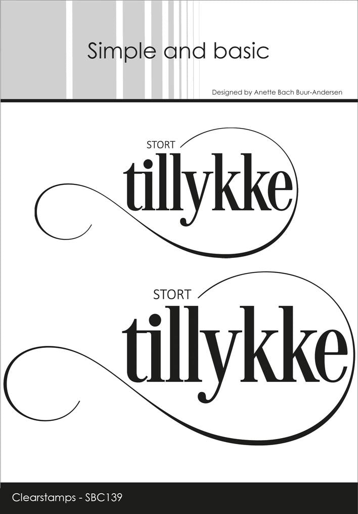Simple and Basic - Stempel Stort Tillykke - SBC139