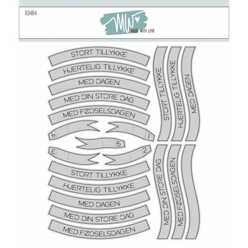 Dies Made with Love Tillykke banner 63484
