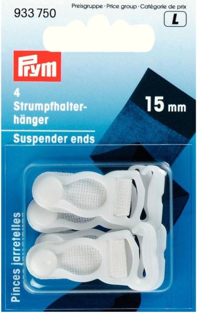 Prym - Clips Til Strømpeholder 15 Mm. - Hvid