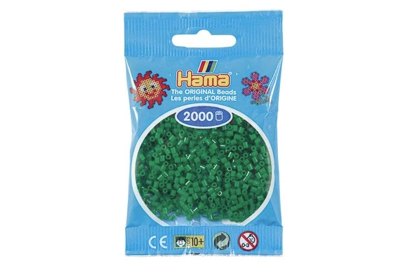 Hama - Mini Perler 2000 Stk. Grøn - 501-10