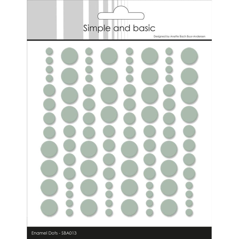 Simple and Basic - Enamel Dots SBA013 - Pastel Grøn