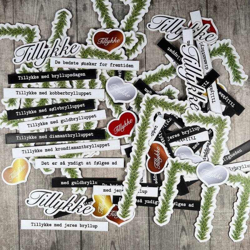 3D Udstansninger Tillykke Med Bryllupsdagen DanCuts