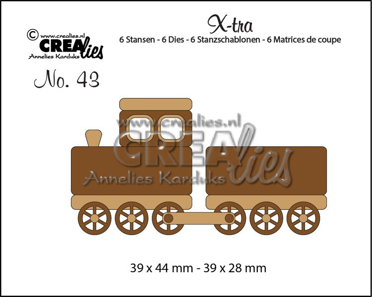 Crealies - Die Train And Wagon - CLXtra43