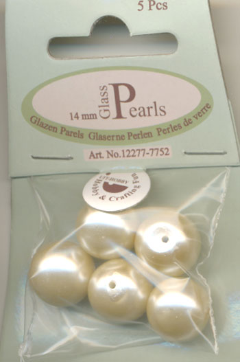 Danmore - Glasperler 14 Mm. - 5 Stk.