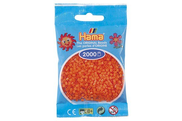 Hama - Mini Perler 2000 Stk. Orange - 501-04