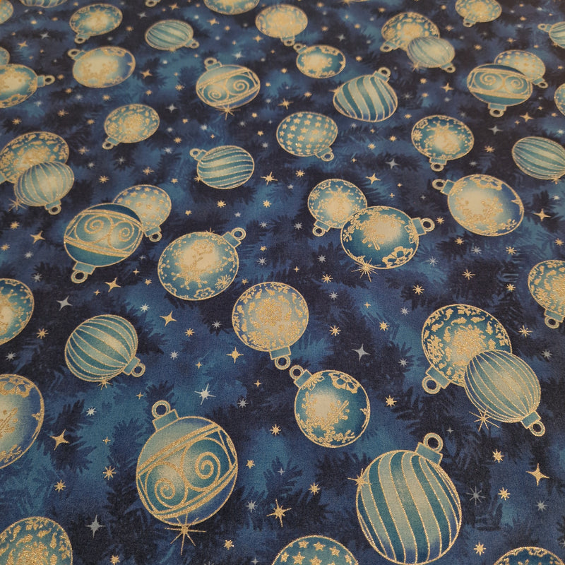Robert Kaufman - Patchworkstof Holiday Flourish 14 Navy - 19921-9