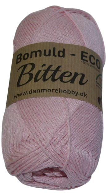 Bitten - Garn Bomuld - Baby Lyserød