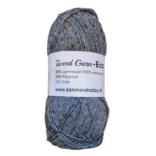 Danmore - Tweed Garn Eco - Grå Meleret