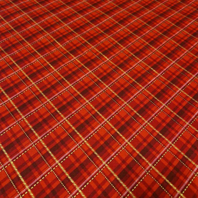 Robert Kaufman - Patchworkstof Winter's Grandeur 8 Red - 19329-3