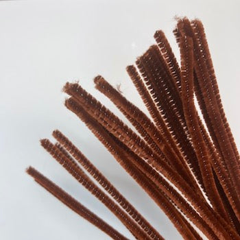 Danmore - Chenille 6 Mm. 30 Cm. Brun - 25 Stk.