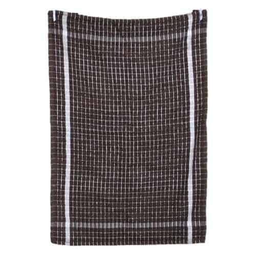 Engholm - Frotte Viskestykke - Sort/Hvid