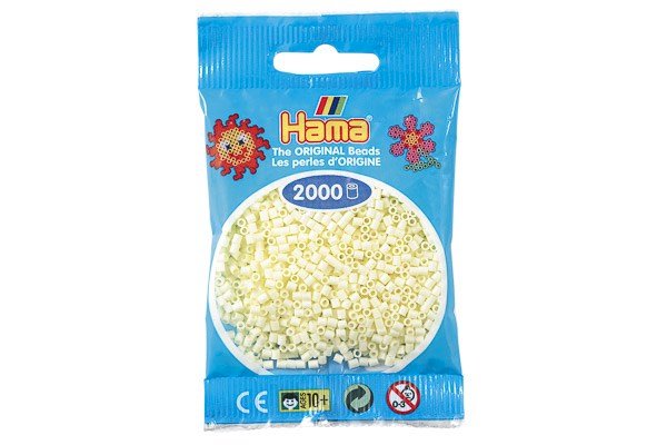 Hama - Mini Perler 2000 Stk. Creme - 501-02