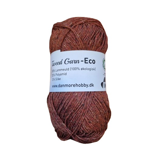 Danmore - Tweed Garn Eco - Brændt Orange Meleret