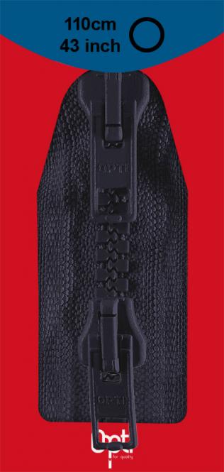Opti - Lynlås 110 Cm. Delbar 2-Vejs - 0210
