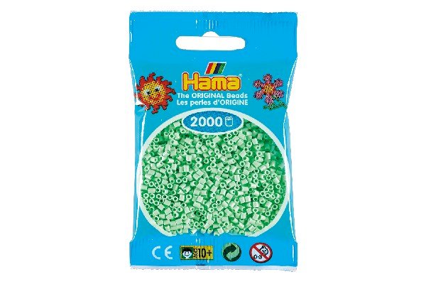 Hama - Mini Perler 2000 Stk. Pastel Mint - 501-98