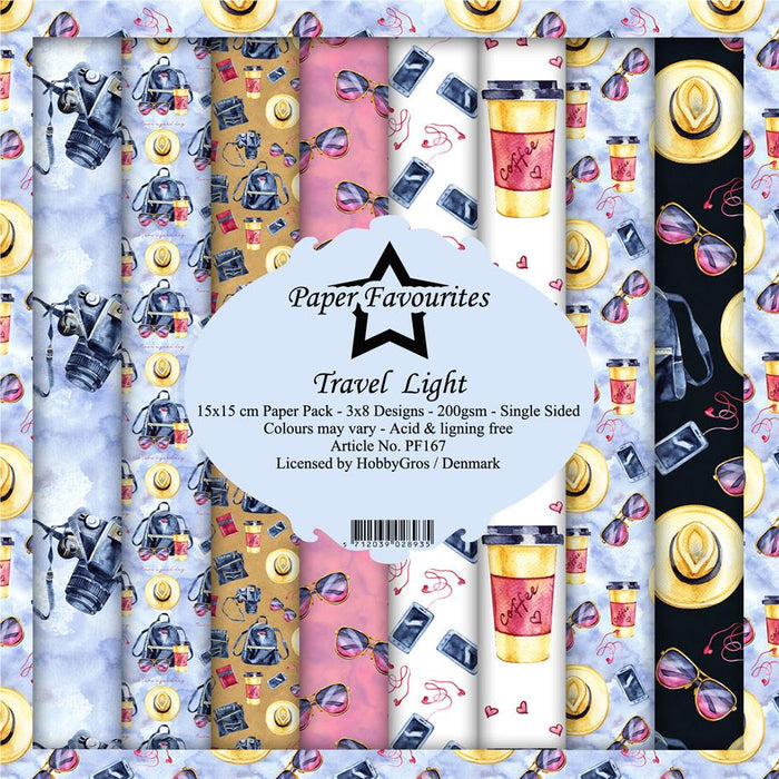 Paper Favourites - Pyntepapir 15 x 15 Cm. - Travel Light