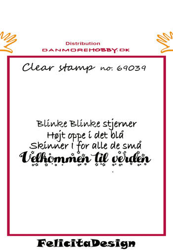 Felicita Design - Stempel Velkommen Til Verdenen - 69039