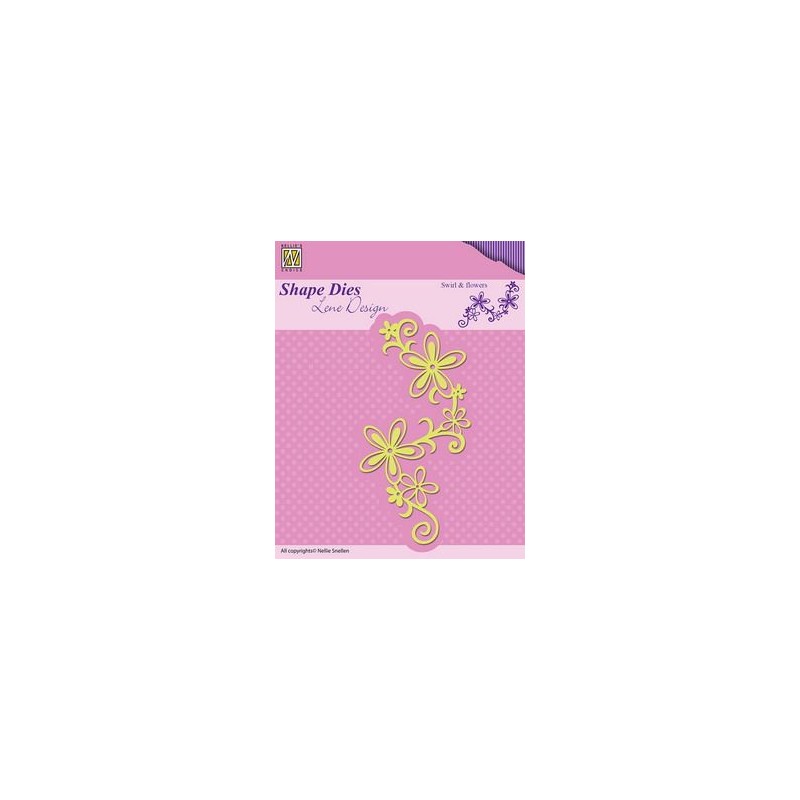 Nellie's Choice - Die Swirl & Flowers - SDL028