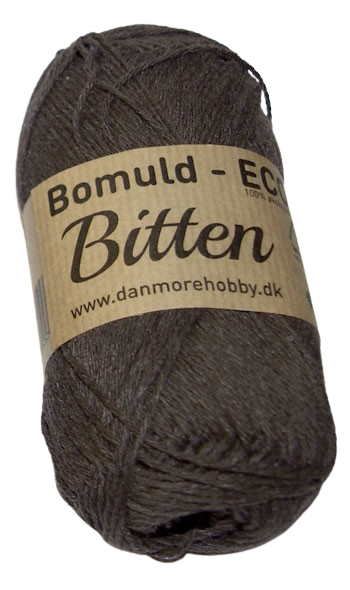 Bitten - Garn Bomuld - Mørkbrun