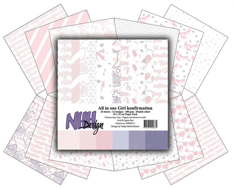 NNH Design - Pyntepapir All In One Girl Konfirmation - NHHP311