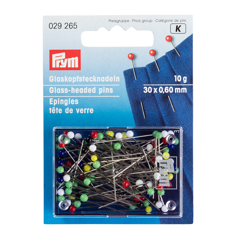 Prym - Knappenåle 30 x 0,6 Mm. - Assorteret