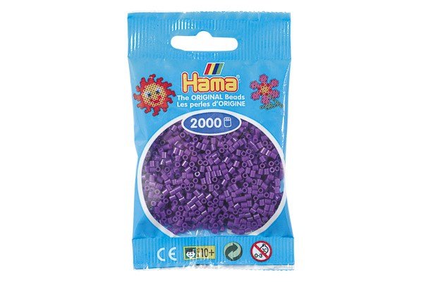 Hama - Mini Perler 2000 Stk. Lilla - 501-07