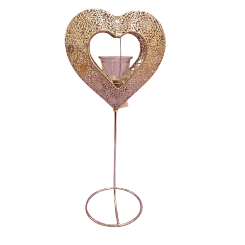 Casanova - Fyrfadsstage Hjerte 18 x 38 Cm. - På Fod