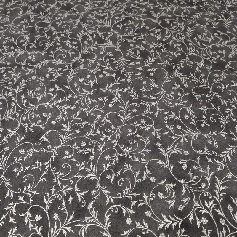 Robert Kaufman - Patchworkstof Holiday Flourish-Snow Flower Graphite - 21600-305