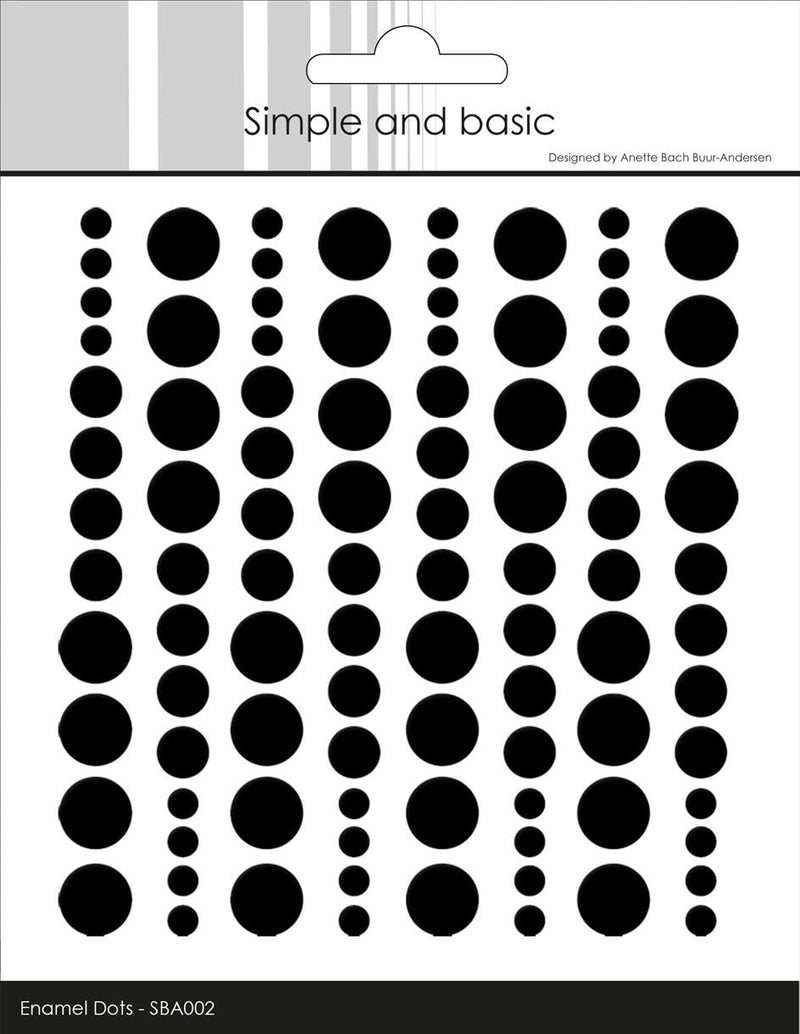 Simple and Basic - Enamel Dots SBA002 - Jet Black