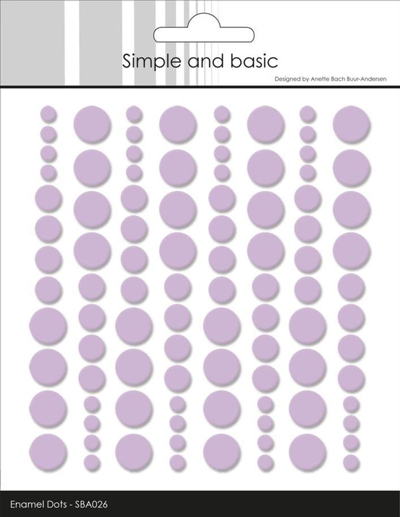 Simple and Basic - Enamel Dots SBA026 - Pastel Lilla