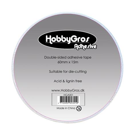 Hobbygros - Dobbeltklæbende Tape - 60 Mm. x 15 M.