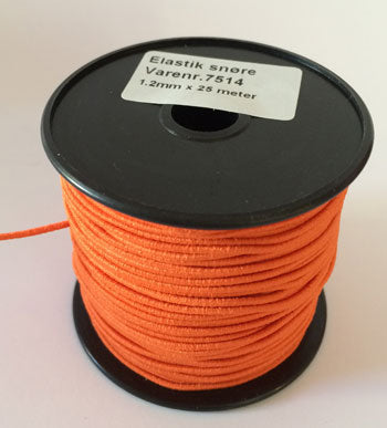 Danmore - Elastiksnøre 1,2 Mm. x 25 M. - Orange