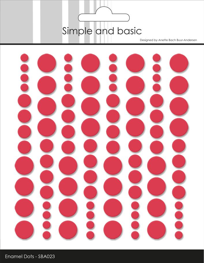 Simple and Basic - Enamel Dots SBA023 - Calm Red