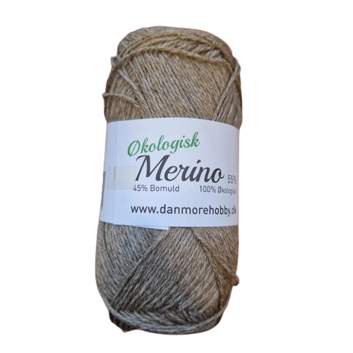 Danmore - Garn Merino - Støvbrun