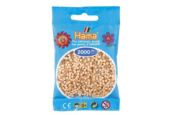 Hama - Mini Perler 2000 Stk. Beige - 501-27