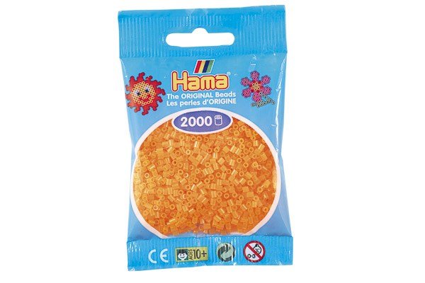 Hama - Mini Perler 2000 Stk. Neon Orange - 501-38